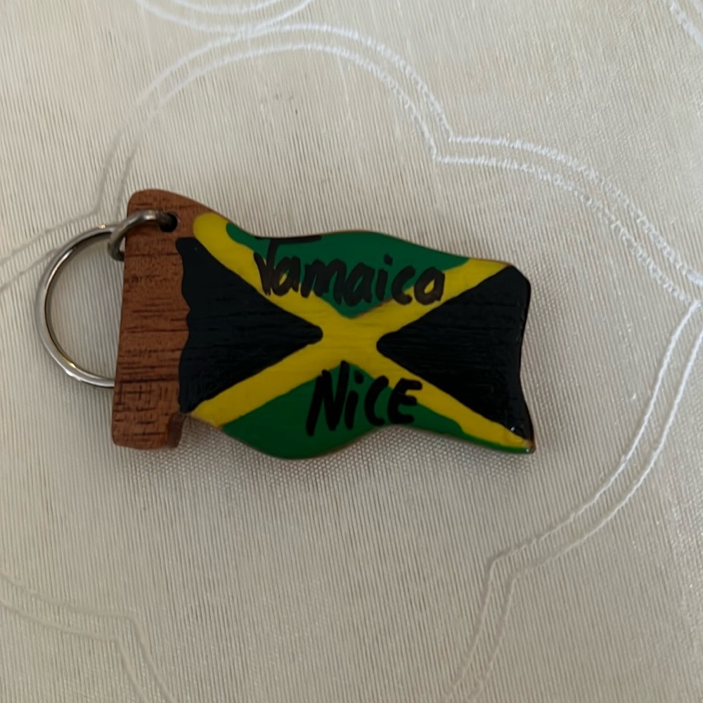 Jamaican wooden key rings